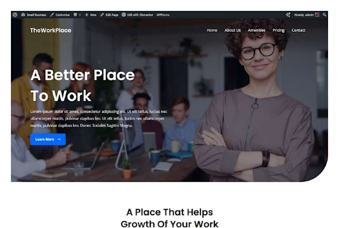 install wordpress, customize your theme with elementor